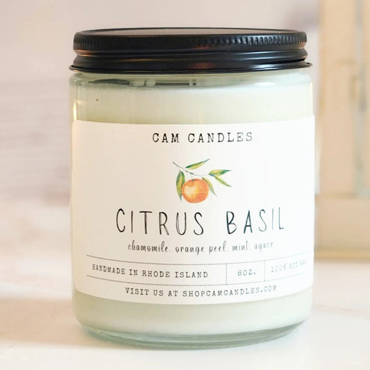 Citrus Basil Soy Wax Candle - Handmade Soy Candle - The Best Candle 