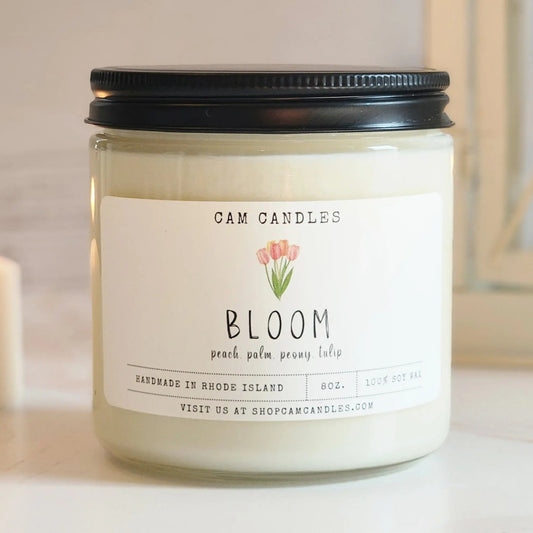 Bloom soy candle, handmade soy candle, candles