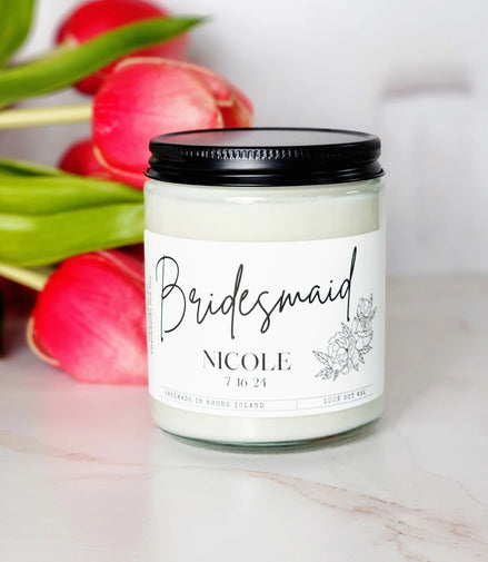 Custom Bridesmaid - Soy Candle - Cam Candles And Co.