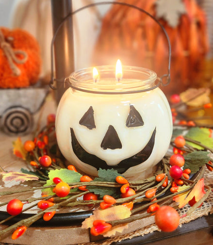 White Jack-O'-Lantern - Soy Wax Candle