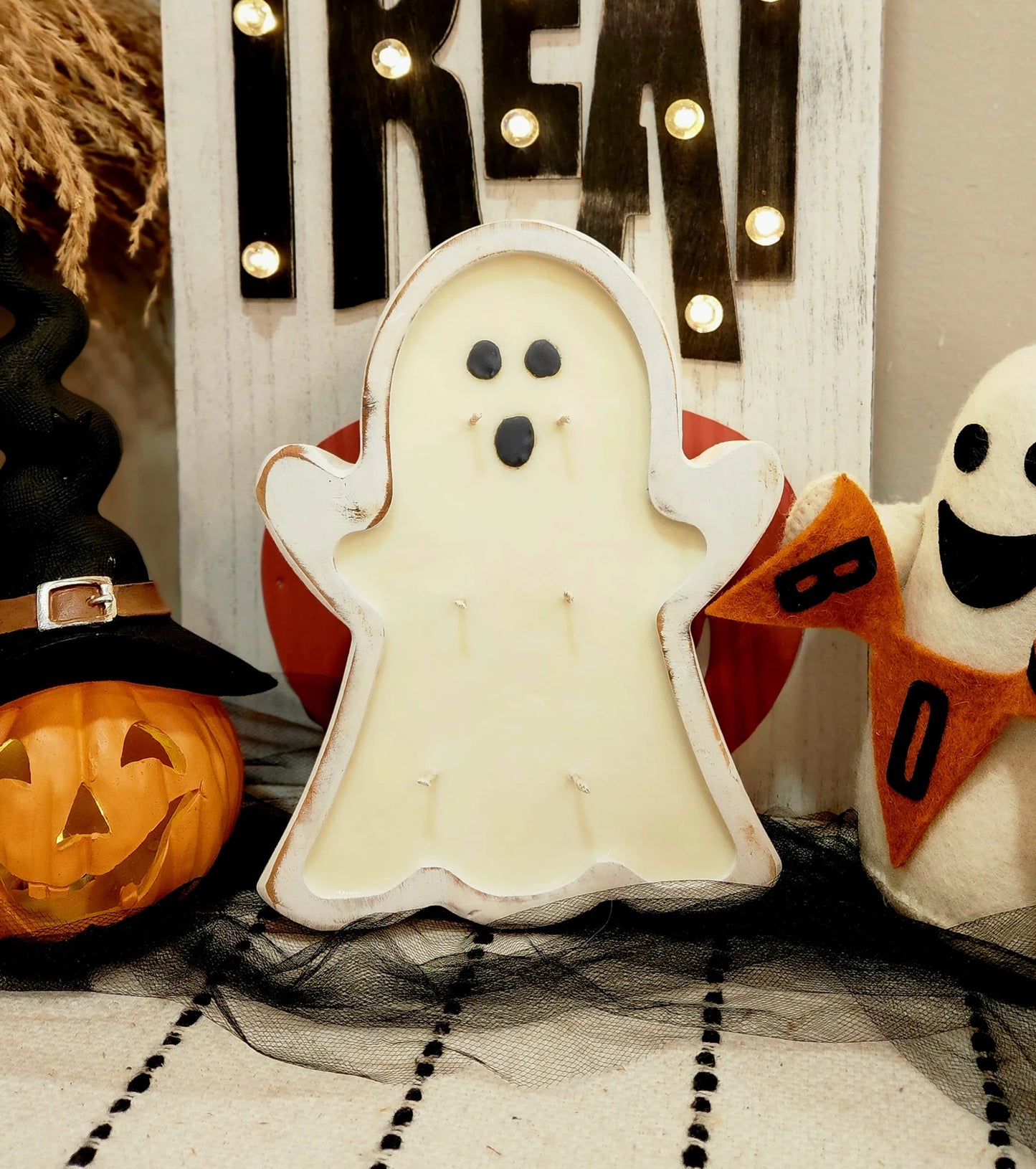 Ghost Dough Bowl Candle