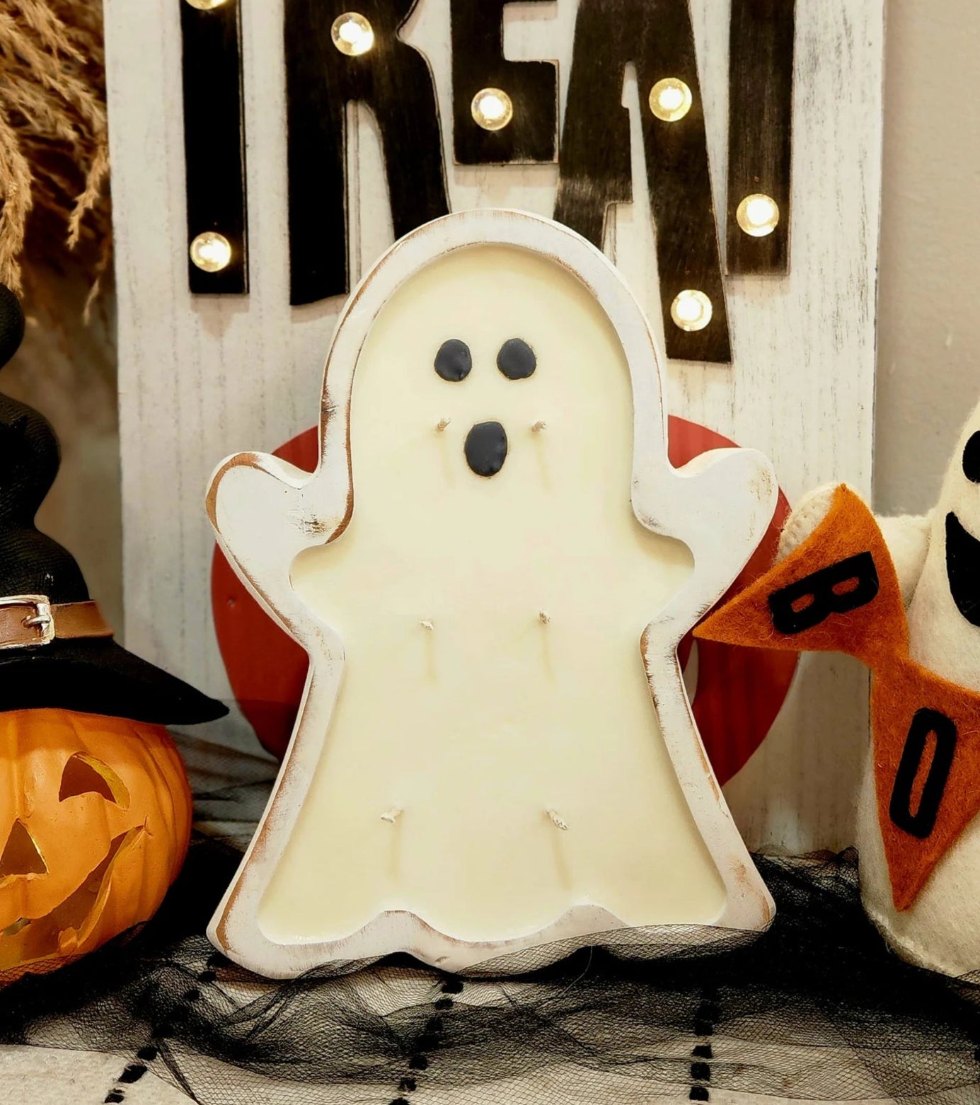 Ghost Dough Bowl Candle