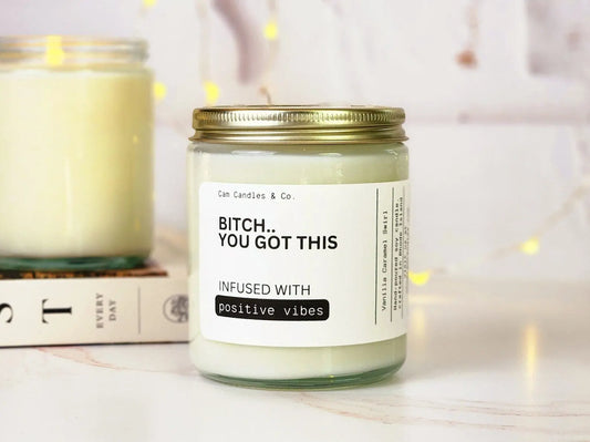 Positive Vibe Candle For Best Friends - Handmade Soy Candle 