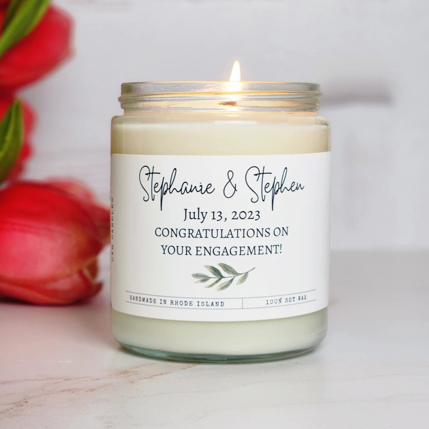 Customized Engagement Candle