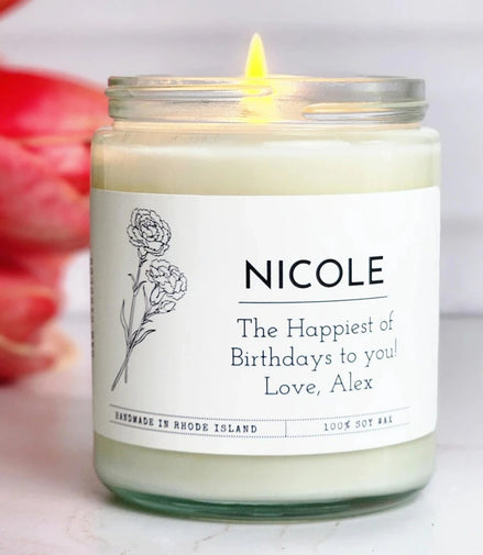 Custom Birth Month Candle