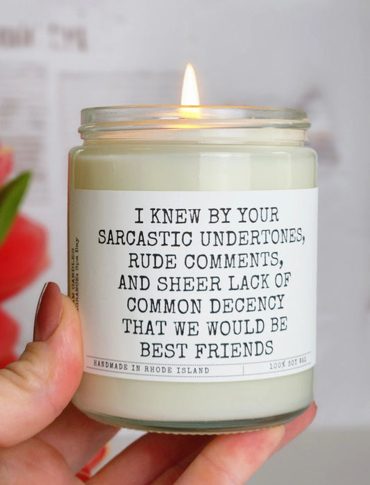 I Knew By Your Sarcastic Undertones, Rude Comments.. - Soy Candle