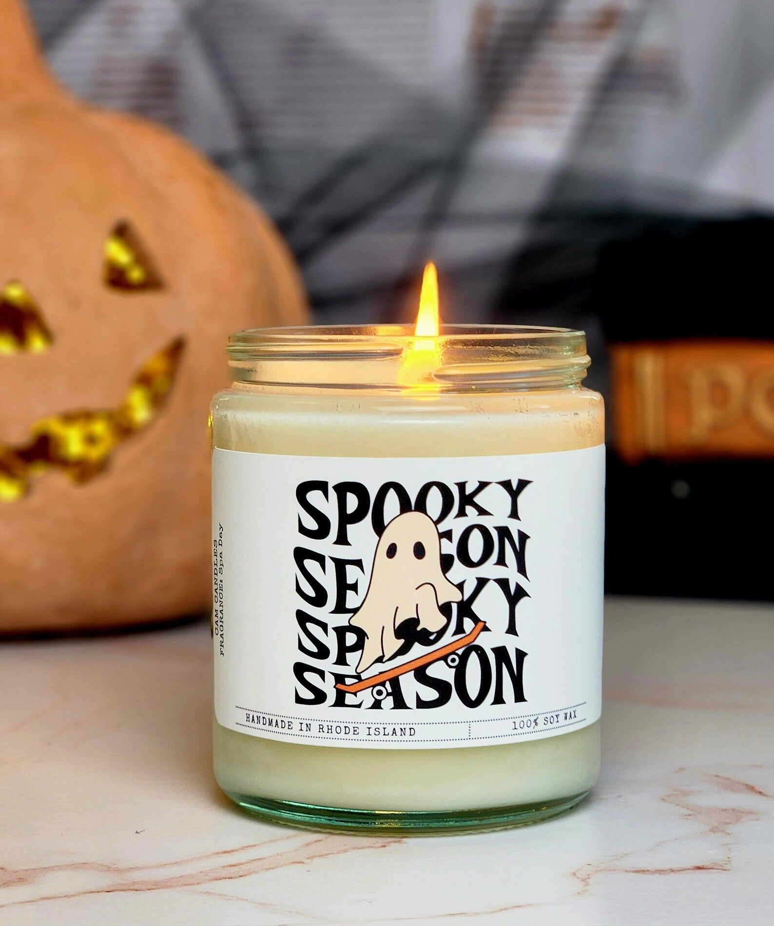 Spooky Season Ghost soy candle