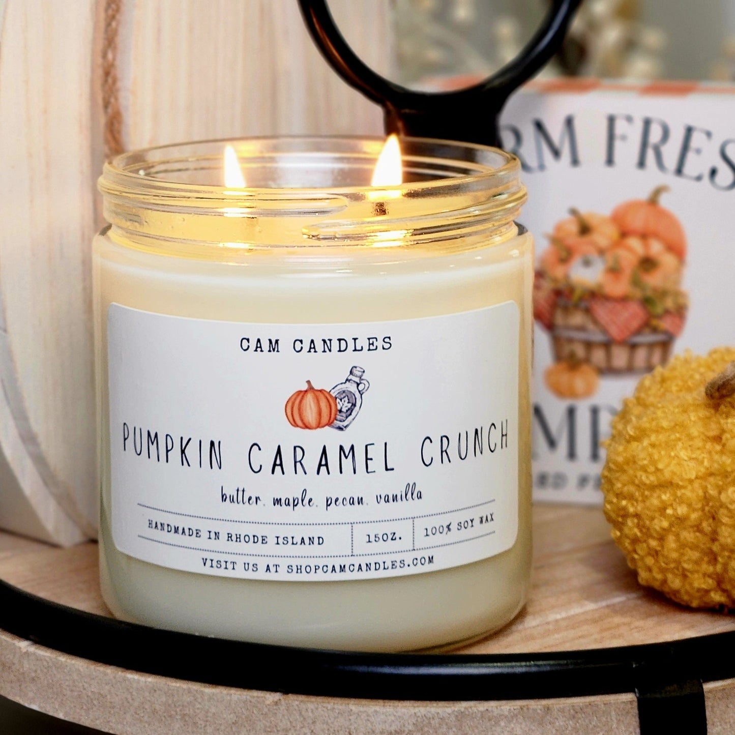 pumpkin caramel crunch soy candle