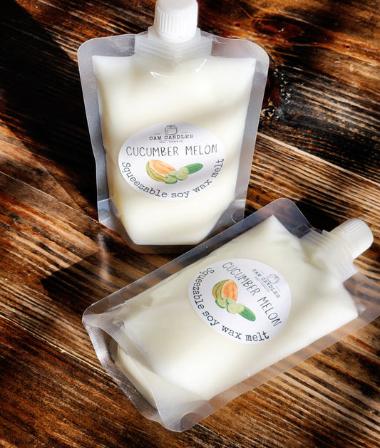 Cucumber Melon - Squeezable Soy Wax Melt - Cam Candles And Co.