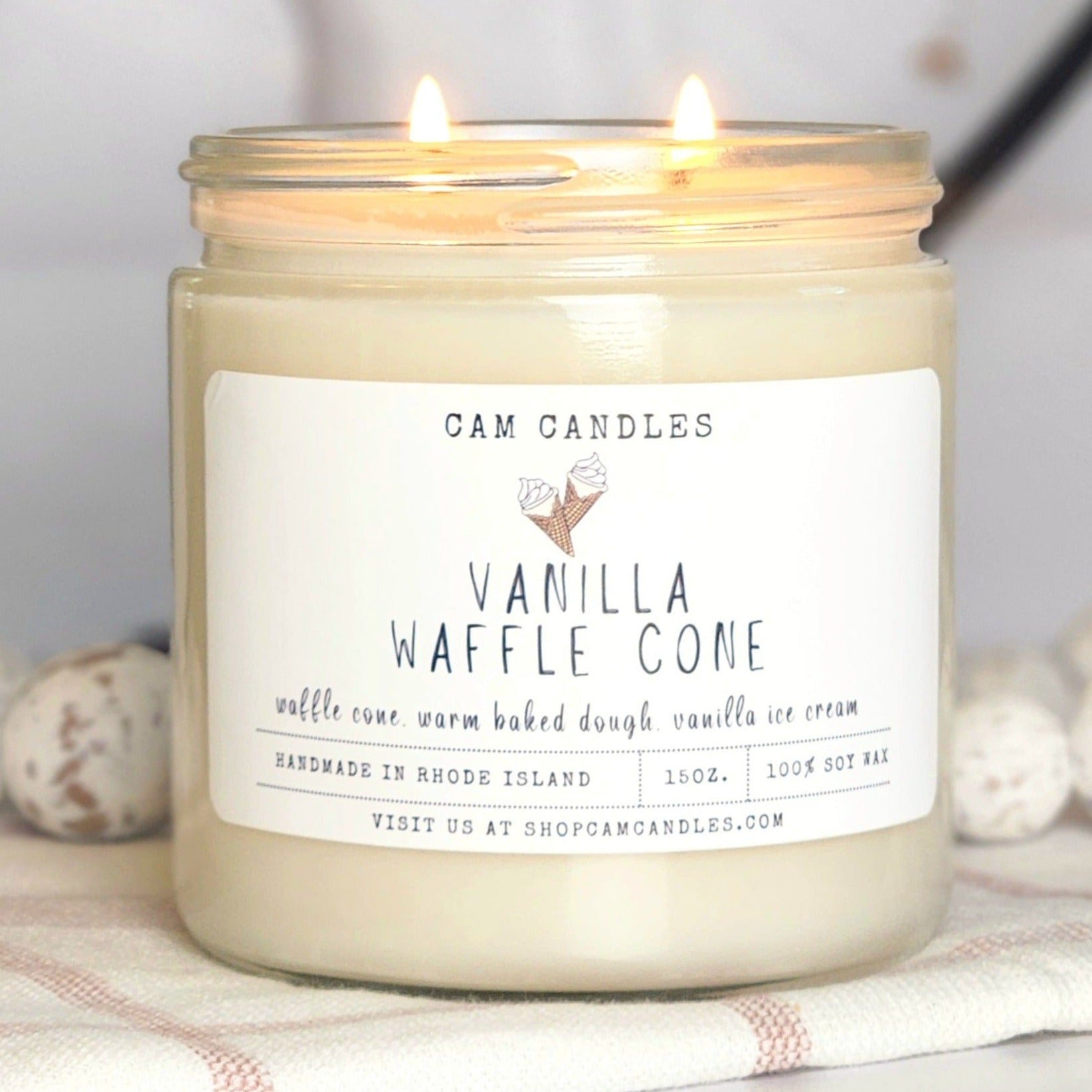 vanilla waffle cone soy candle