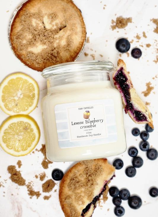 Lemon Blueberry Crumble (4/14) Limited Edition Soy Candle Cam Candles And Co.